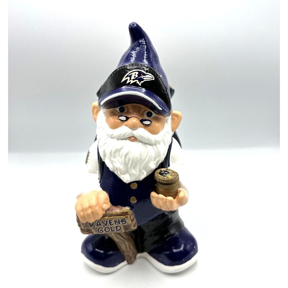 Baltimore Ravens Team Logo Decorative Garden Gnome Yard Decor NFL Forever 10"